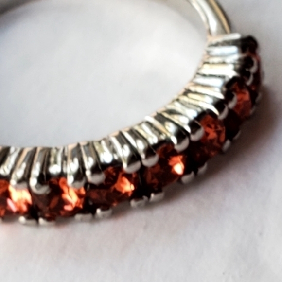 Red Rhinestones Ring 316L SS Size 7 NWOT - Picture 5 of 12